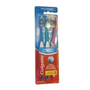 Colgate Extra Clean Medium Toothbrushes 3 Pieces